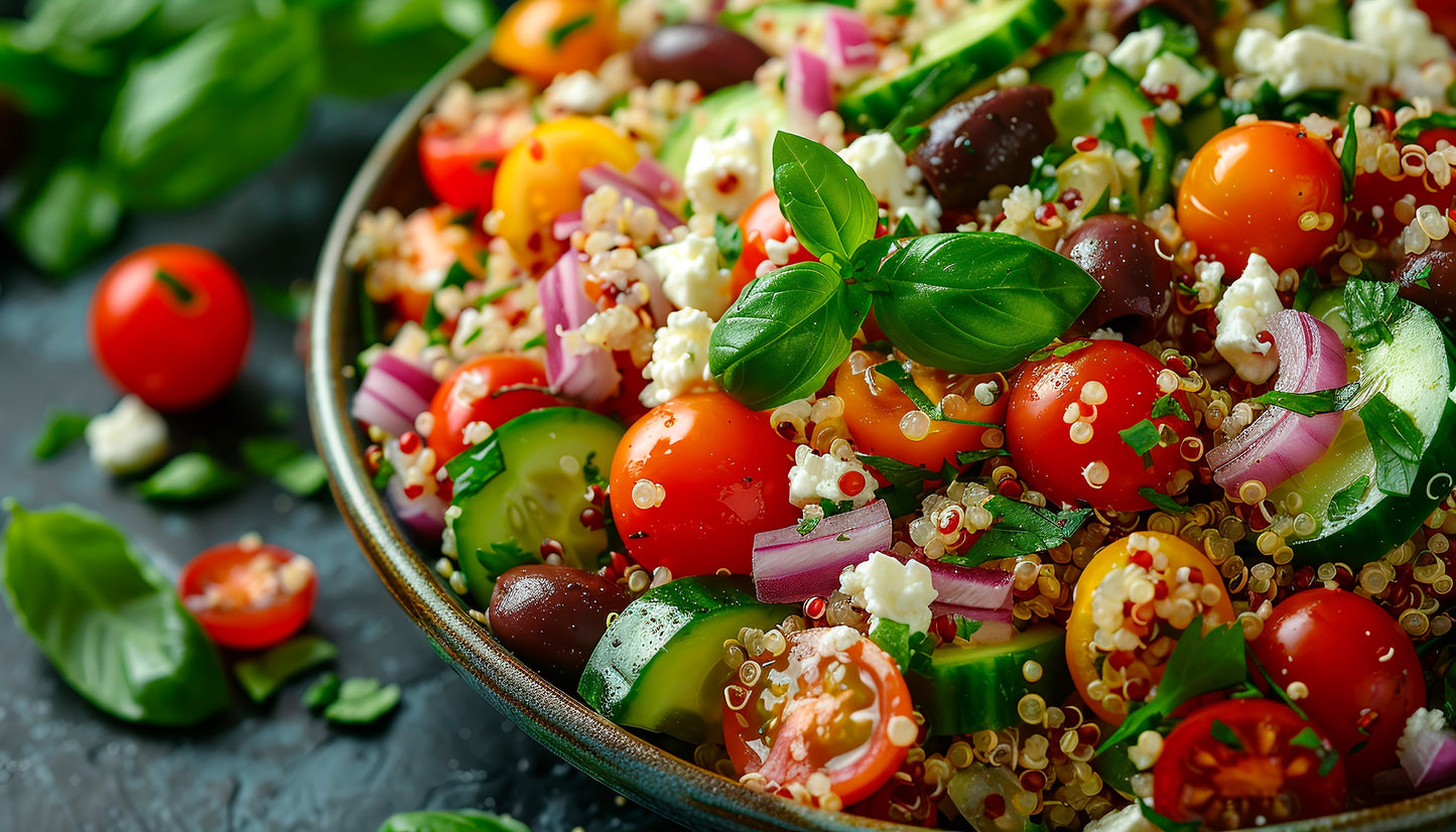 100 Organic PEPPERMINT QUINOA Grain Chenopodium Quinoa White & Green Heads - White Seeds