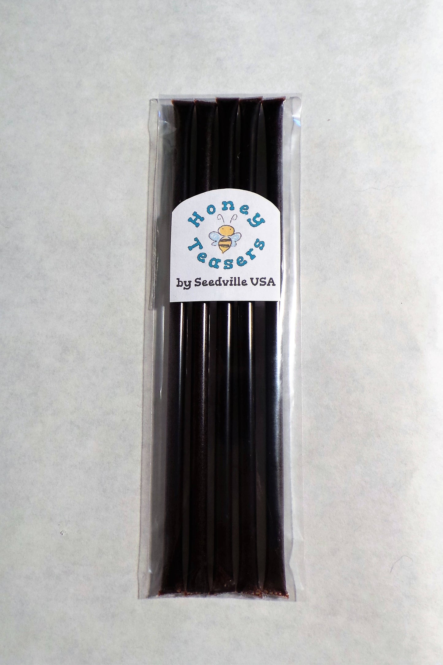 5 Pack CHOCOLATE HONEY TEASERS Natural Honey Snack Sticks Honeystix Straws