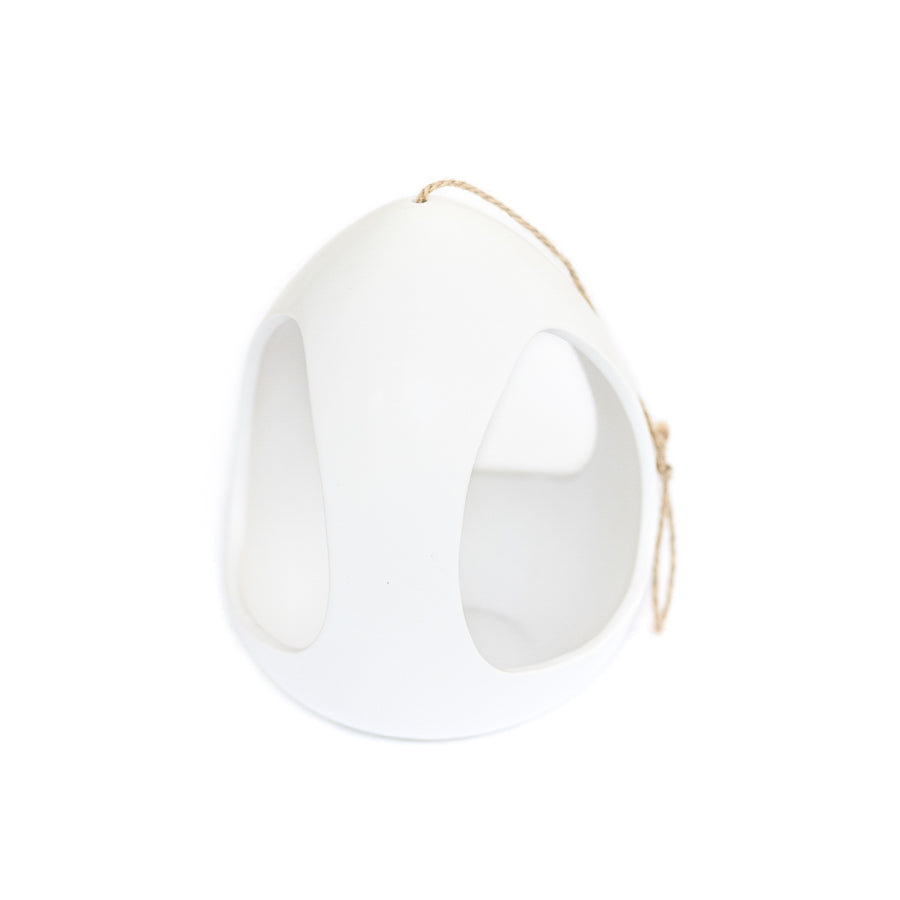 Large White Ceramic Hanging Pod