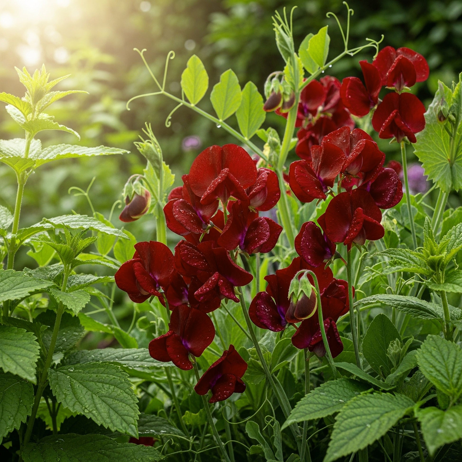 red and black seed plant 10 BLACK Knight SWEET PEA Lathyrus Odoratus Fragrant Flower Vine Seeds – Seedville USA