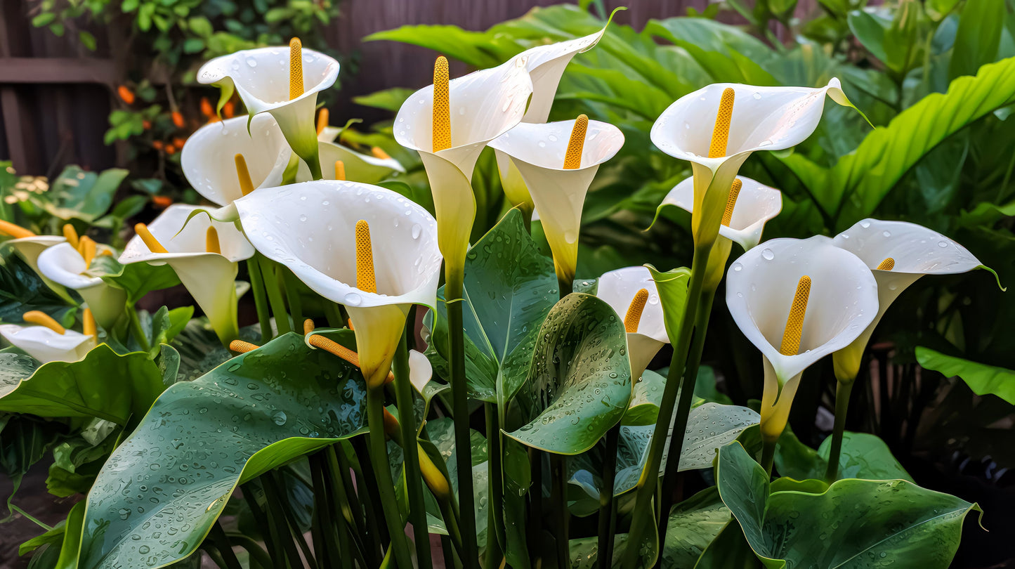 10 *Seeds WHITE CALLA LILY Zantedeschia Aethiopica Arum Trumpet Lily Flower Houseplant