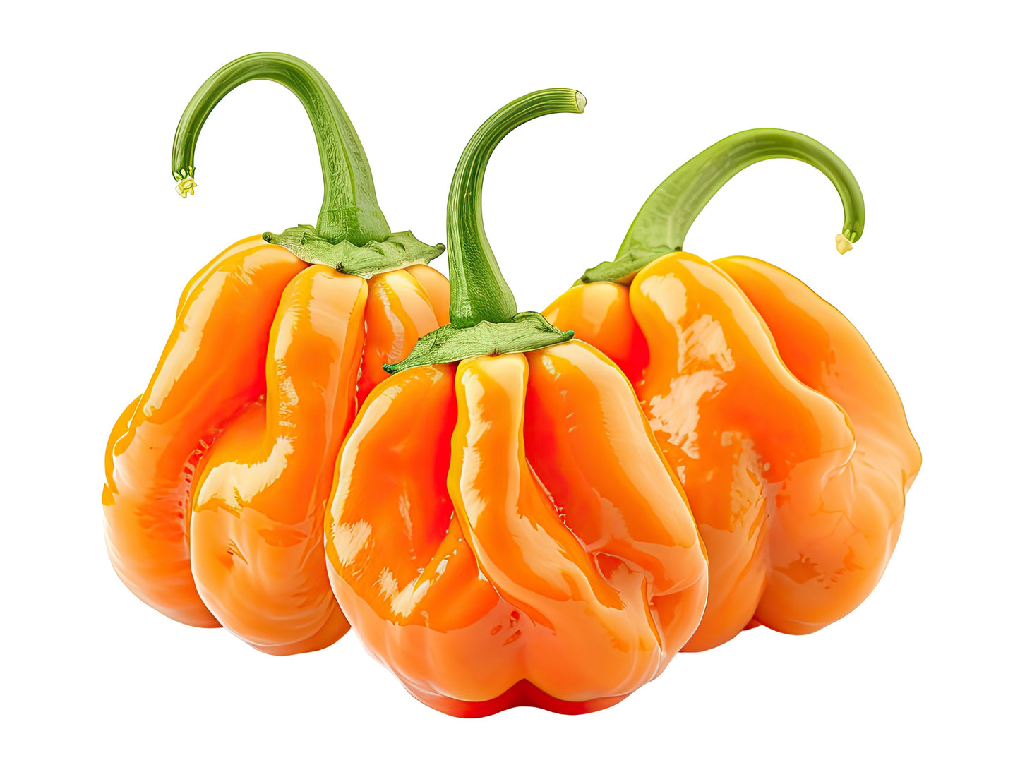 40 Orange SCOTCH BONNET PEPPER very hot Jamaican Capsicum Chinense Vegetable Seeds