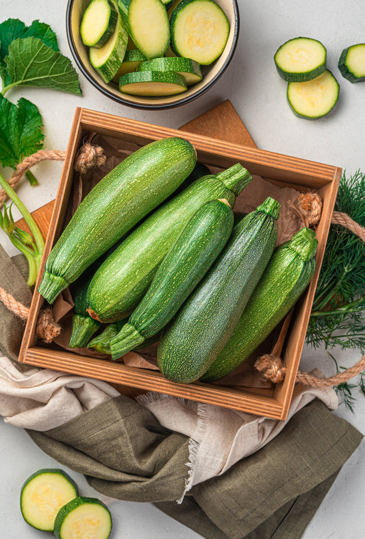 30 GRAY ZUCCHINI Heirloom Summer Bush Squash Cucurbita Pepo Vegetable Seeds