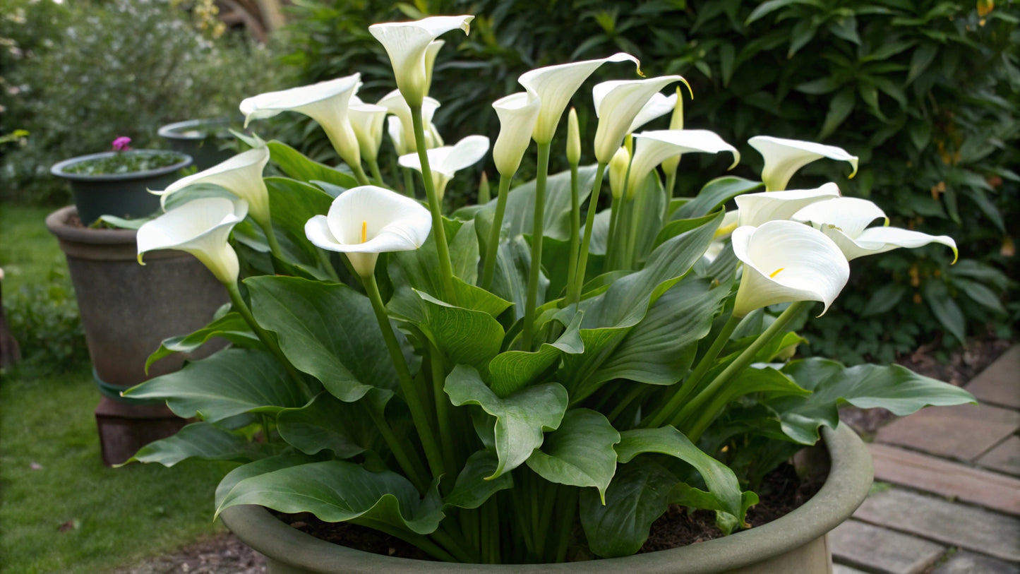 10 *Seeds WHITE CALLA LILY Zantedeschia Aethiopica Arum Trumpet Lily Flower Houseplant