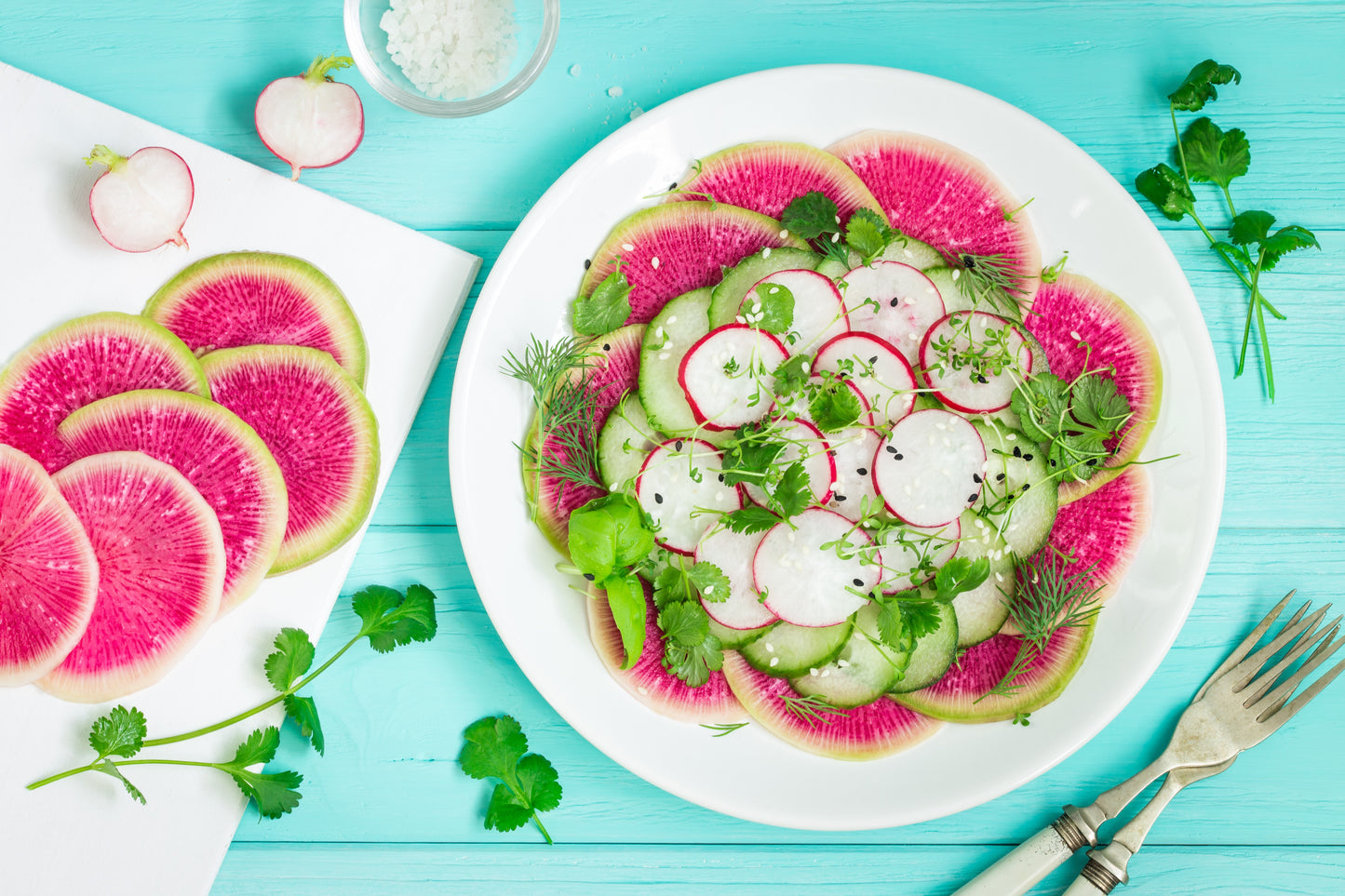 300 WATERMELON RADISH Beauty Heart Raphanus Sativus Pink White Vegetable Seeds