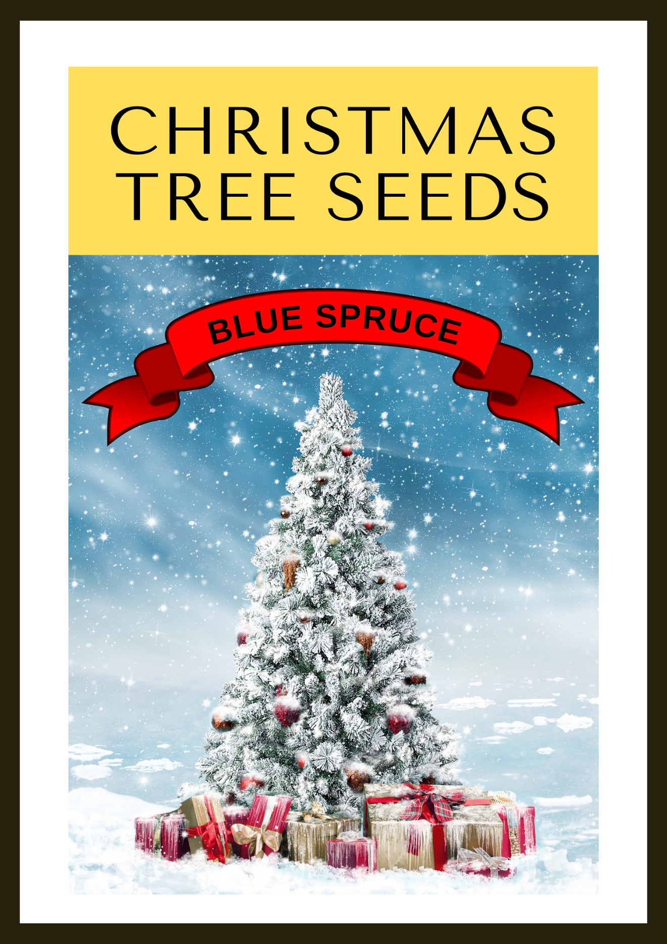 Grow Your Own CHRISTMAS TREE - Colorado Blue Spruce ( Picea Pungens Glauca ) Gift Packet of Tree Seeds